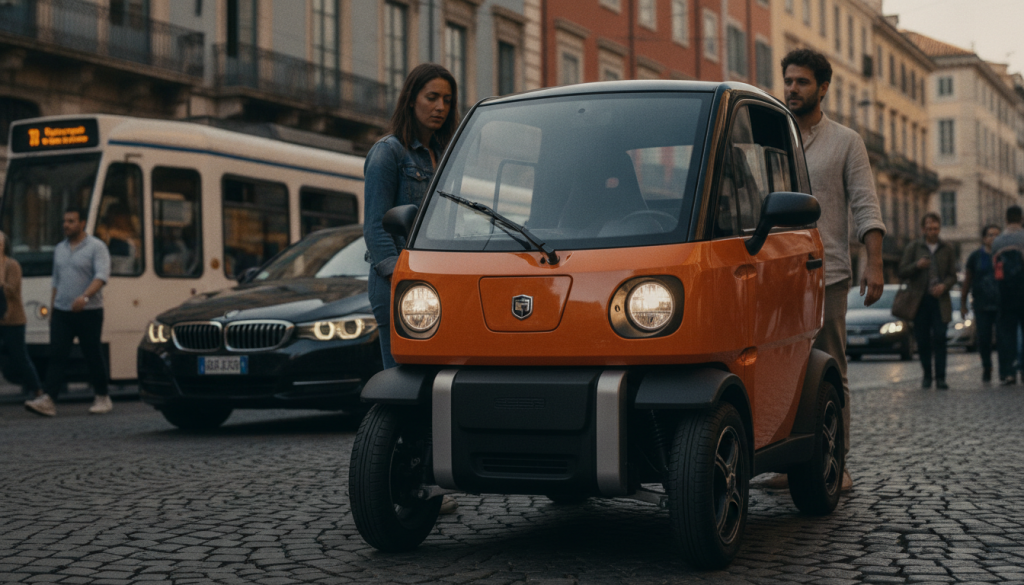 découvrez l'estrima birò, la plus petite voiture électrique urbaine sans permis, idéale pour vos déplacements en ville alliant praticité, écologie et design compact.