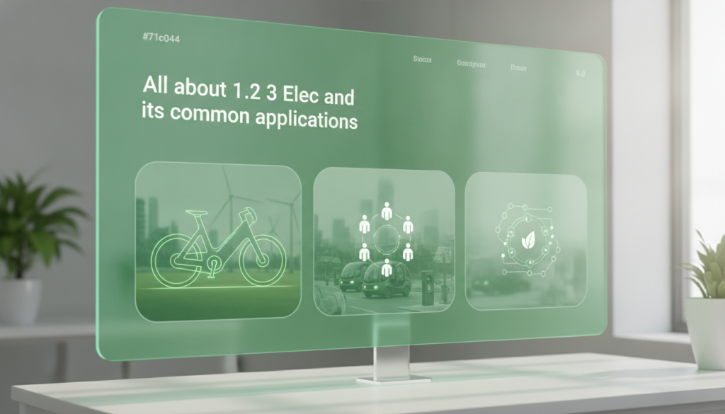 découvrez tout ce qu'il faut savoir sur 1.2 3 elec et ses applications courantes dans différents domaines. guide complet et conseils pratiques pour bien comprendre et utiliser cette technologie.